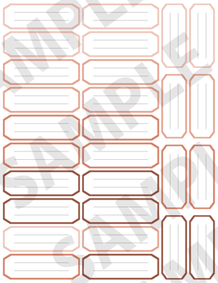 Peach - Journaling Labels Embellishments