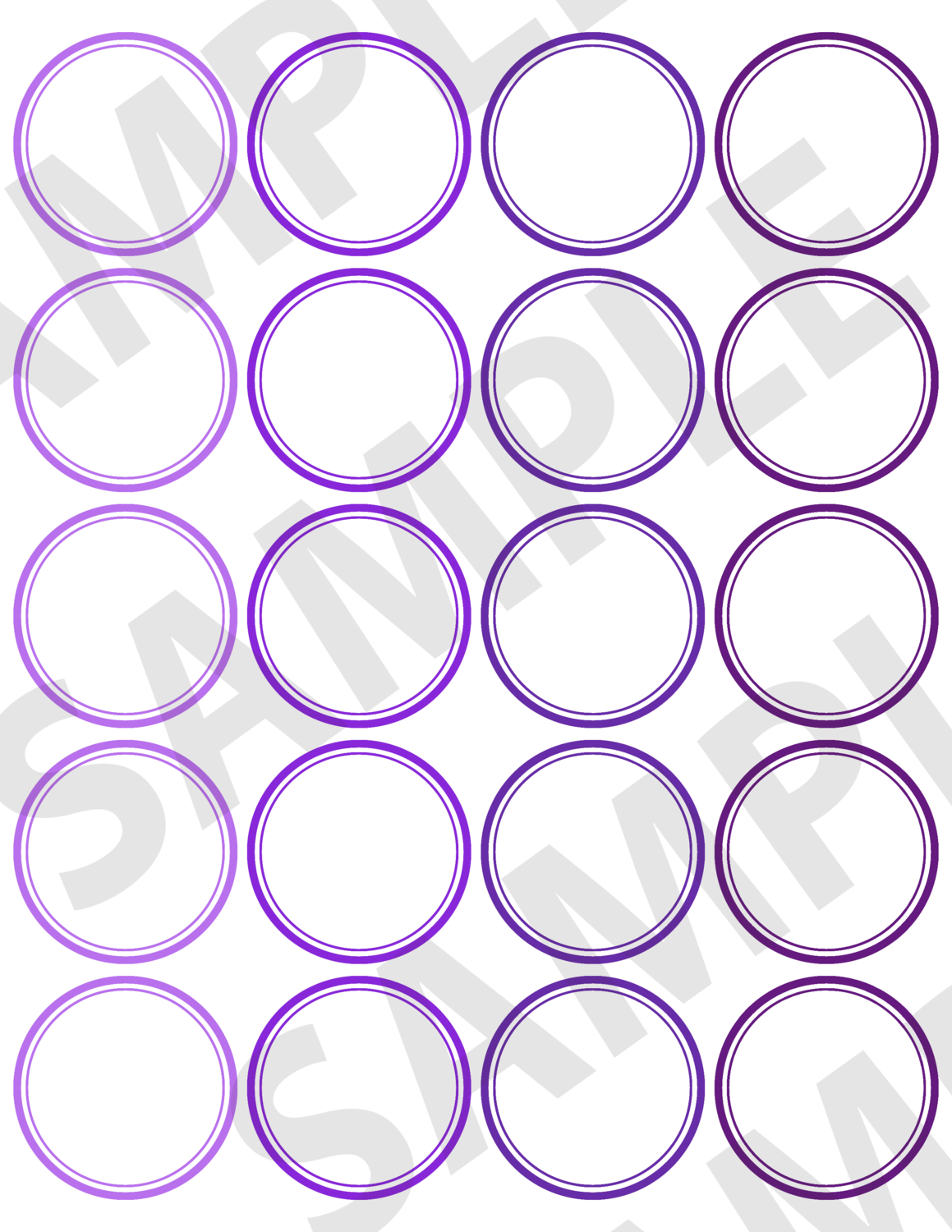 Purple - 2 Inch Circular Labels Embellishments