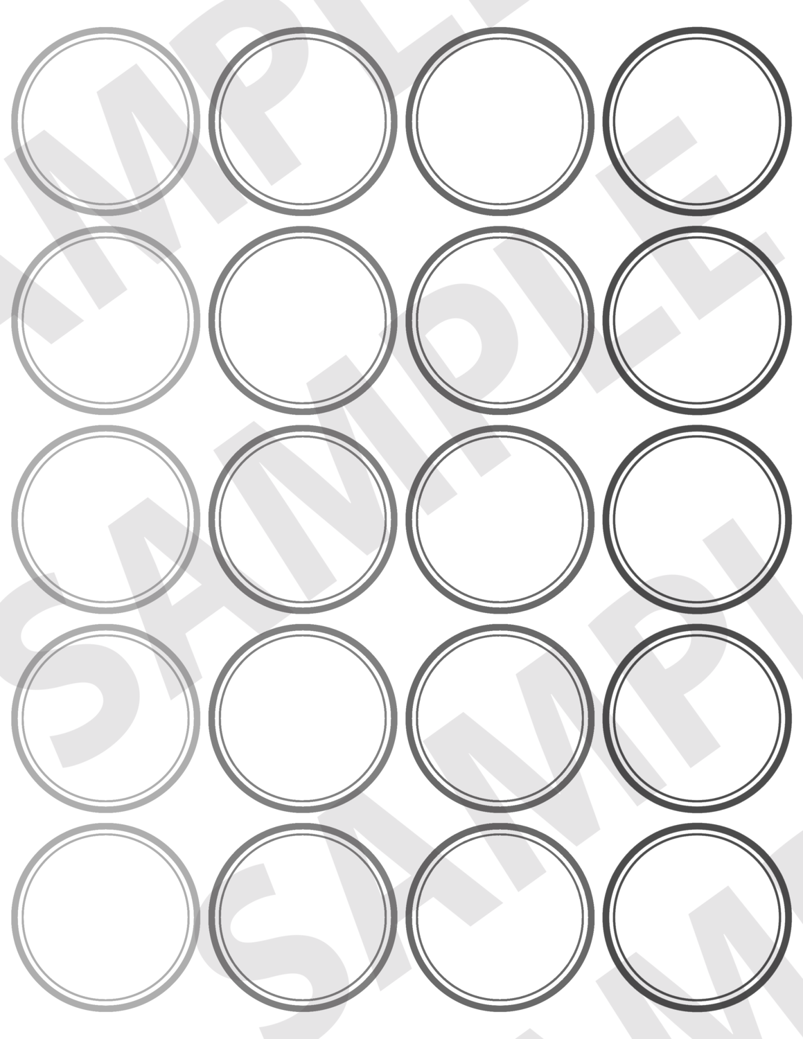 Light Gray - 2 Inch Circular Labels Embellishments