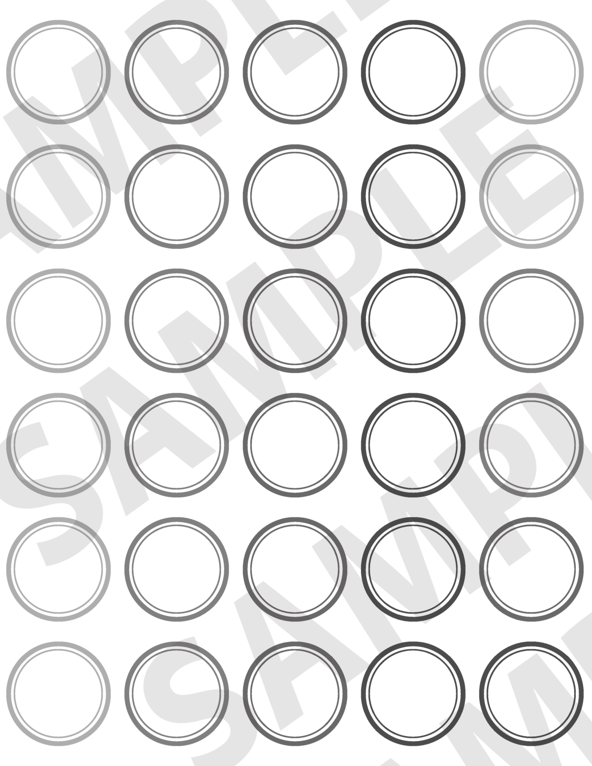 Light Gray - 1.5 Inch Circular Labels Embellishments