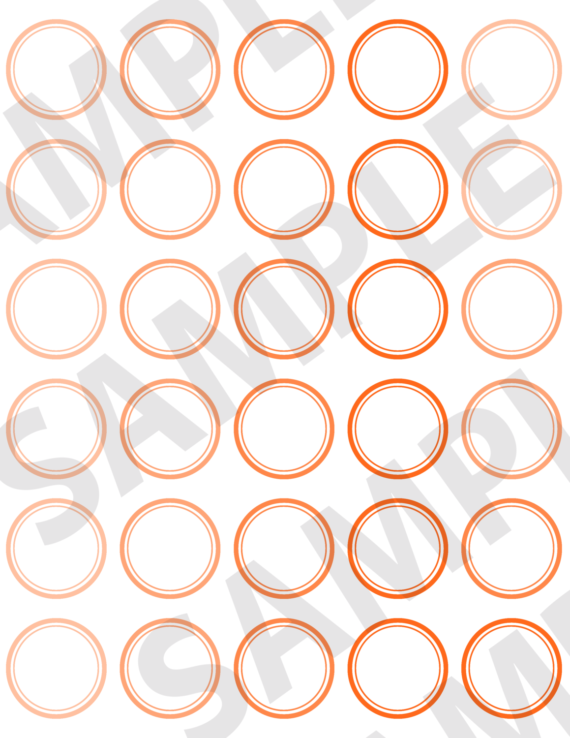 Bright Orange - 1.5 Inch Circular Labels Embellishments