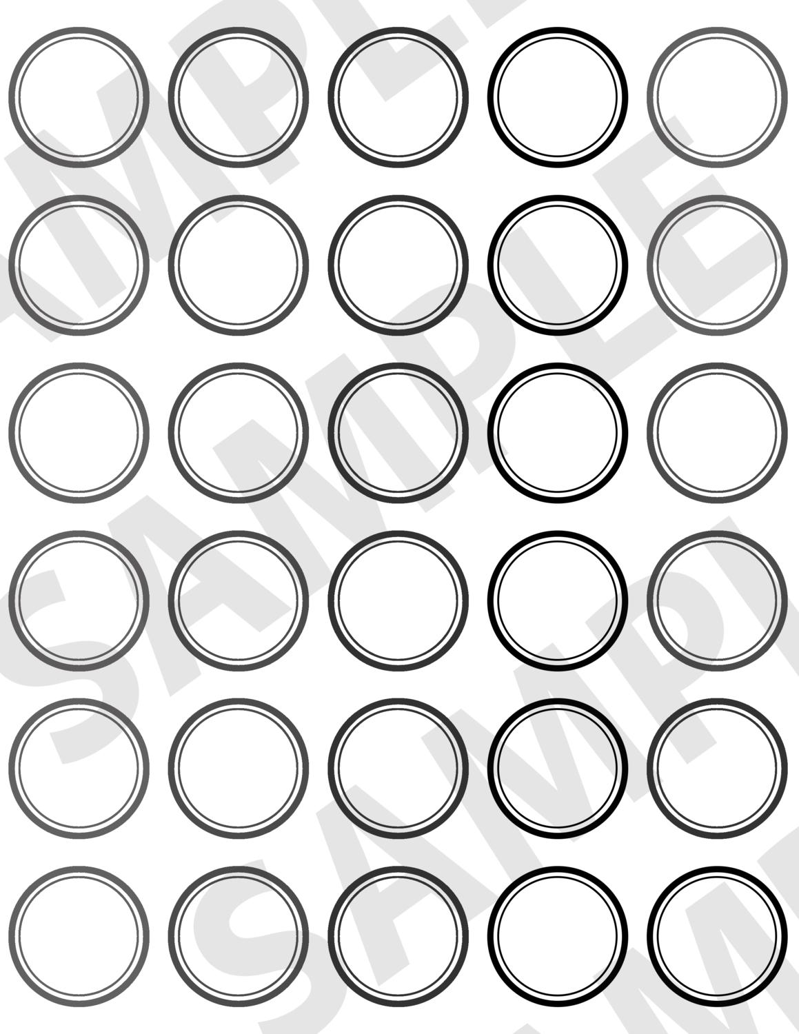 Dark Gray - 1.5 Inch Circular Labels Embellishments