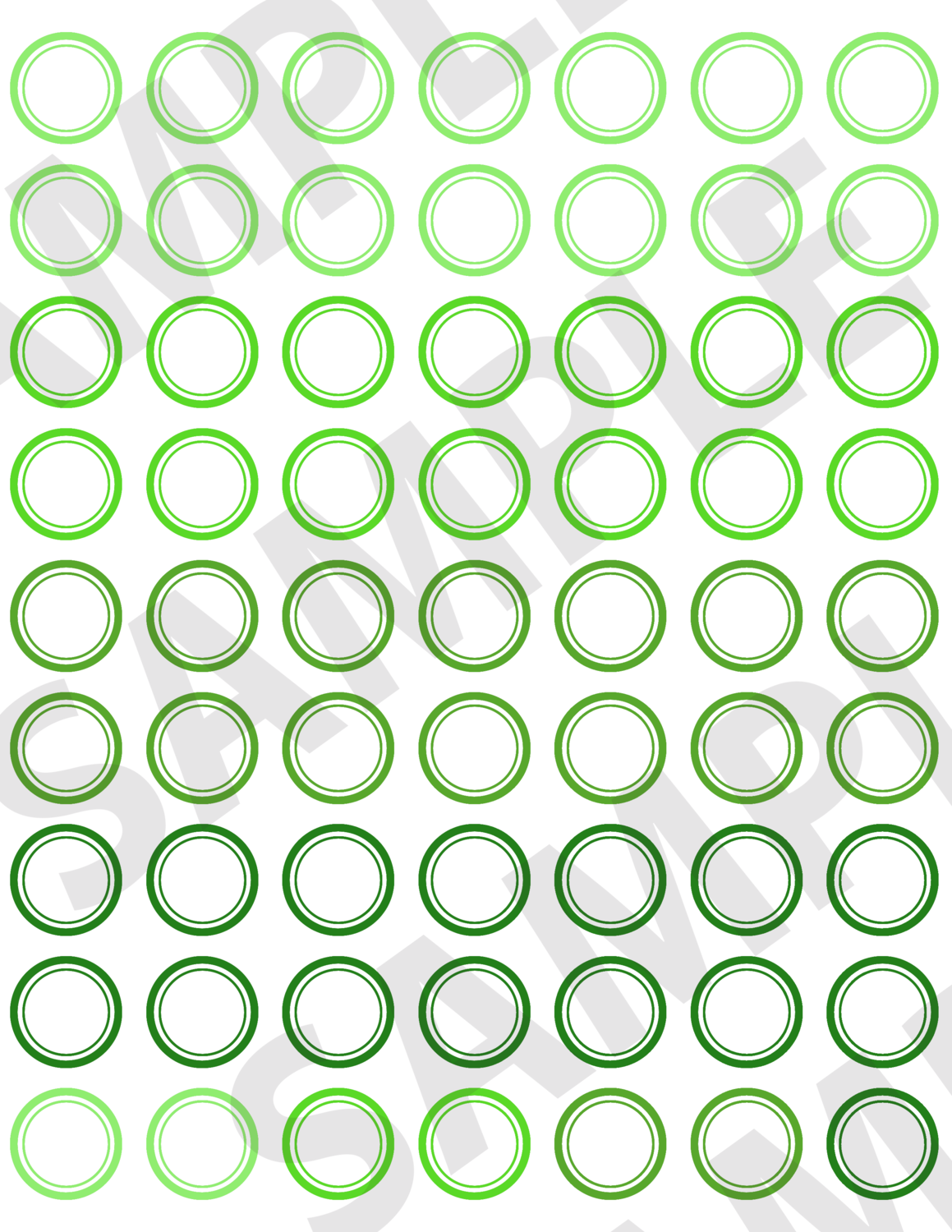 Green - 1 Inch Circular Labels Embellishments