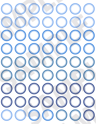Blue - 1 Inch Circular Labels Embellishments