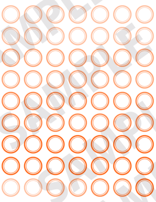 Bright Orange - 1 Inch Circular Labels Embellishments