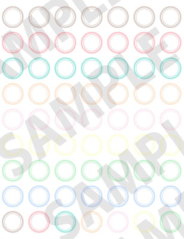 Pastel Paradise - 1 Inch Circular Labels Embellishments