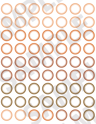 Orange - 1 Inch Circular Labels Embellishments