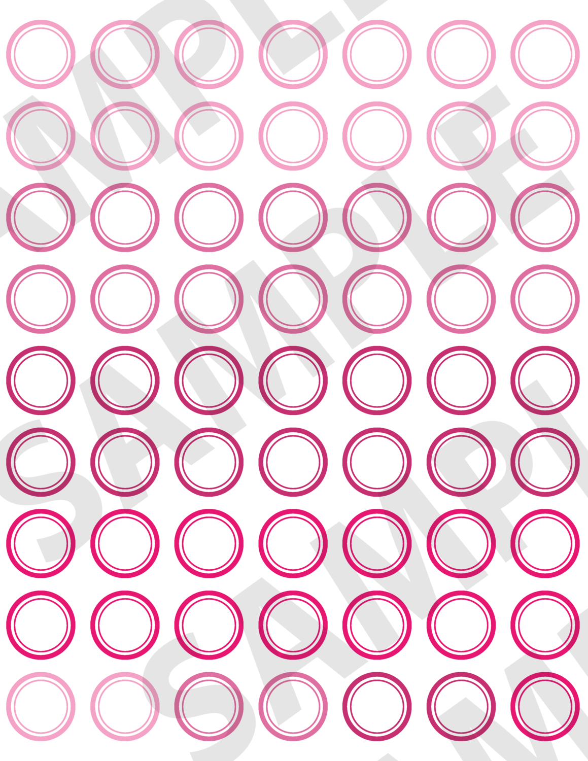 Pink - 1 Inch Circular Labels Embellishments