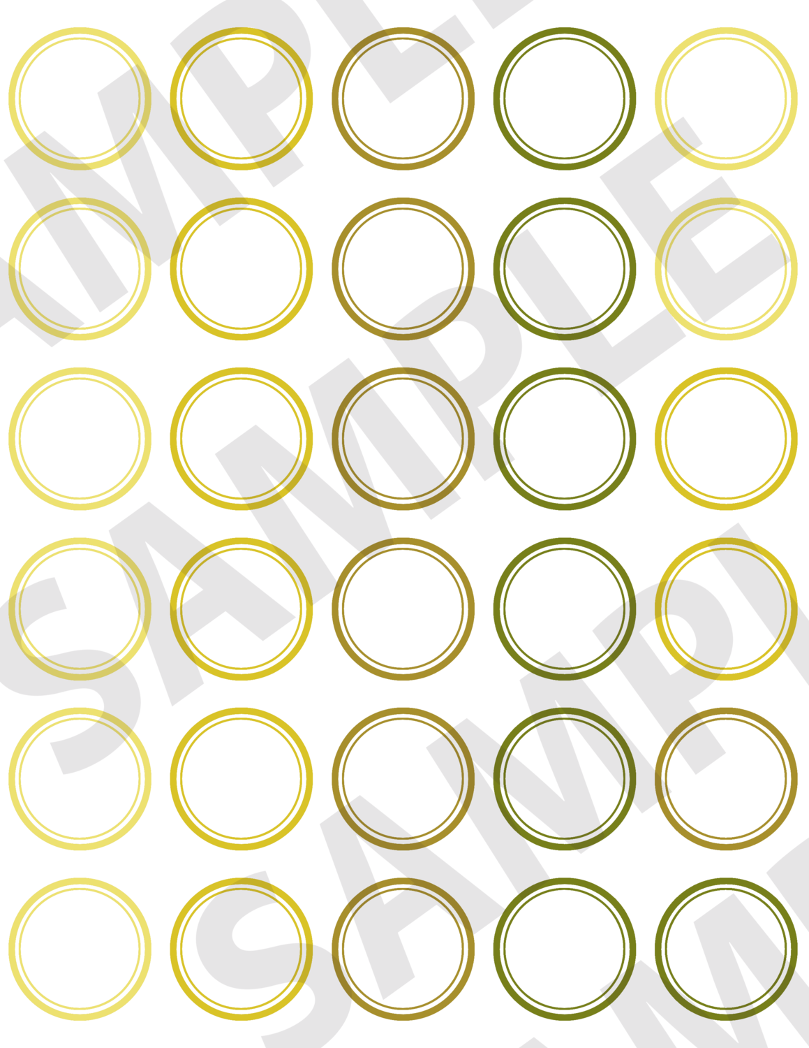 Yellow - 1.5 Inch Circular Labels Embellishments