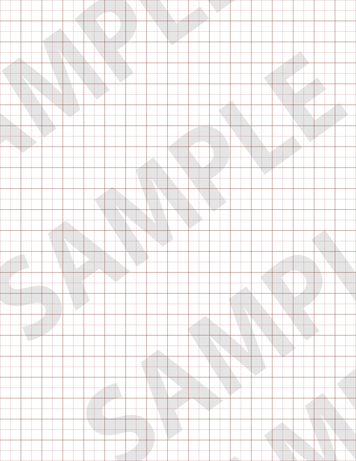 Red 2 - Large Grid Paper