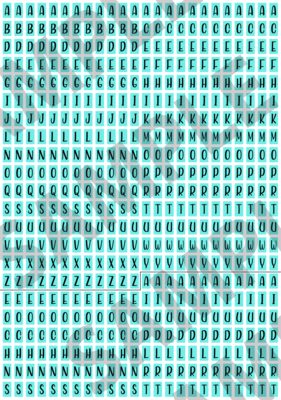 Black Text Turquoise 1 - 'Feeling Good' Tiny Letters