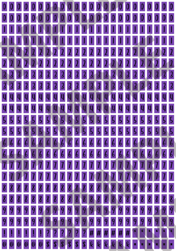 Black Text Purple 2 - &#39;Feeling Good&#39; Tiny Numbers