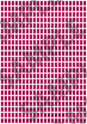 Black Text Pink 2 - 'Feeling Good' Tiny Numbers