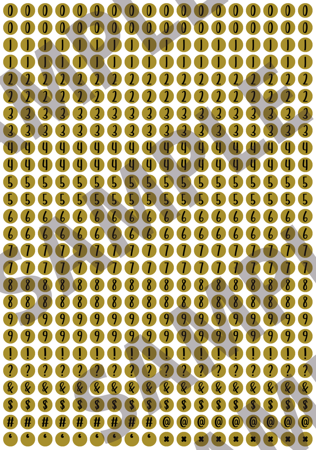 Black Text Yellow 2 - 'Feeling Good' Circle Numbers