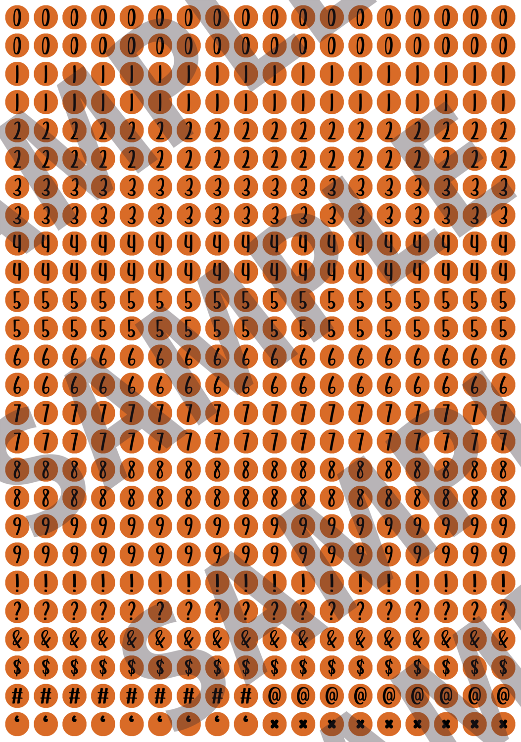 Black Text Orange 1 - &#39;Feeling Good&#39; Circle Numbers