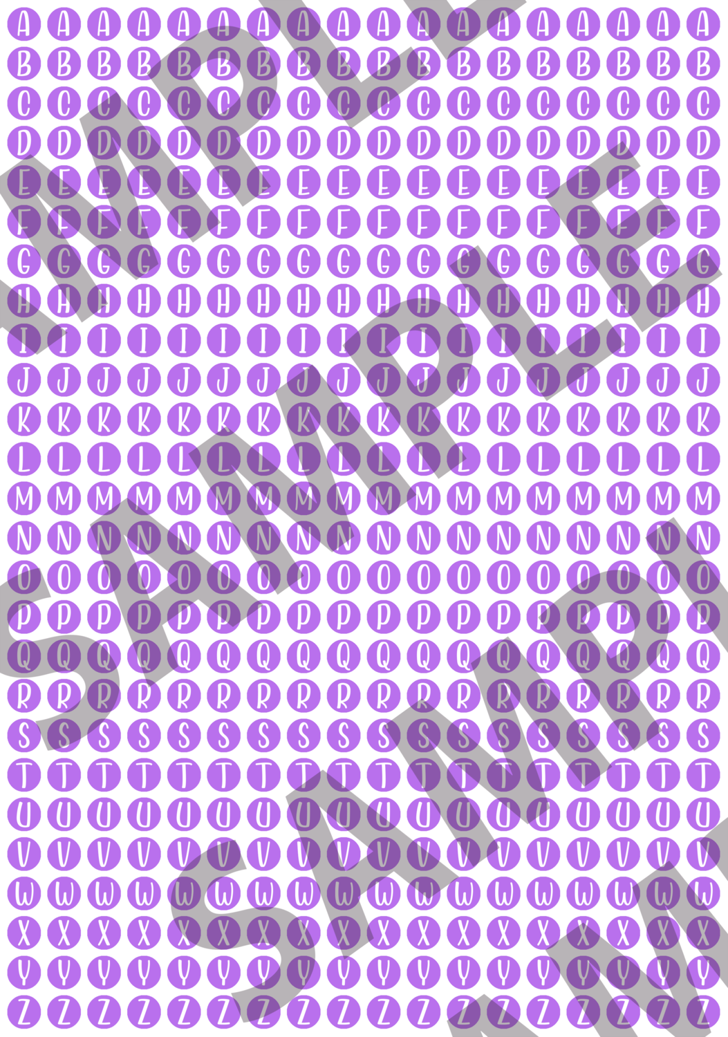 White Text Purple 1 - 'Feeling Good' Circle Letters