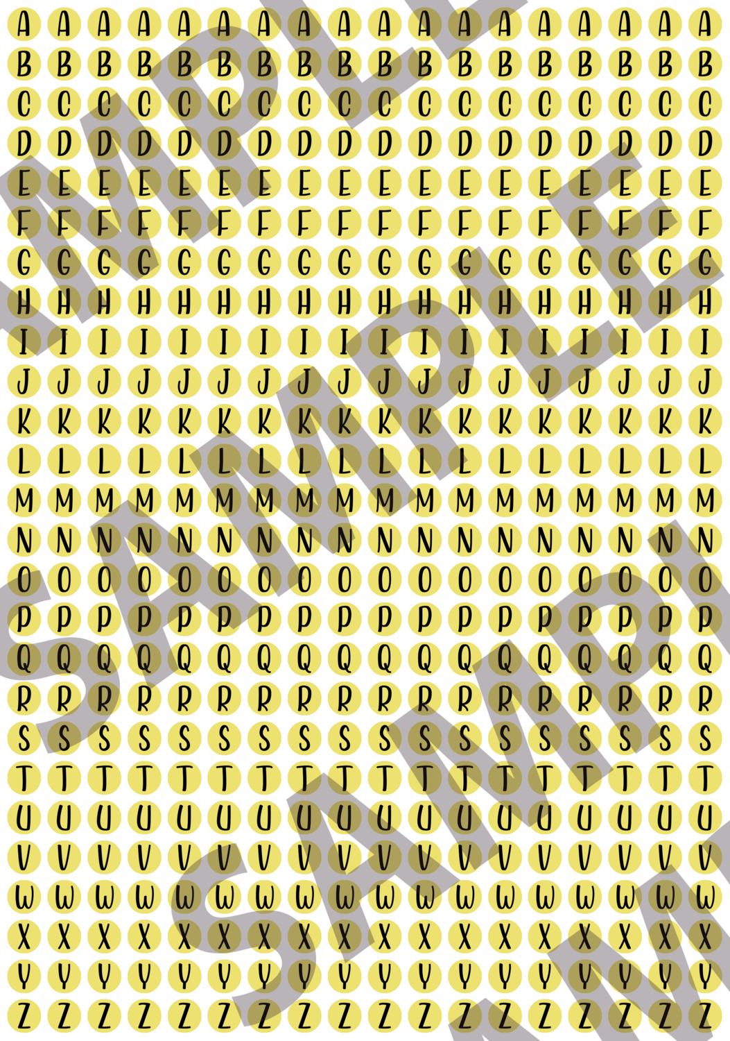 Black Text Yellow 1 - 'Feeling Good' Circle Letters