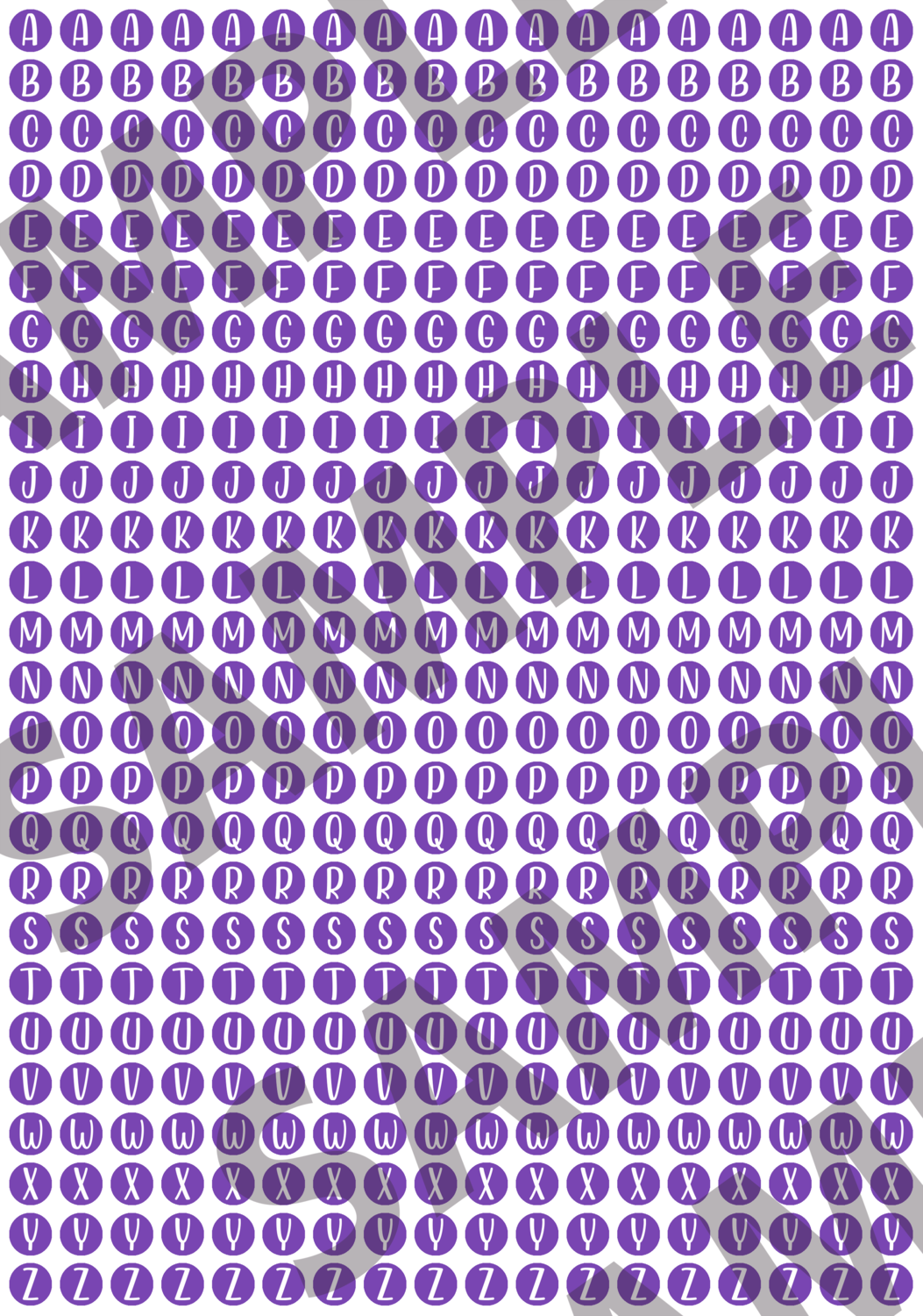 White Text Purple 2 - 'Feeling Good' Circle Letters