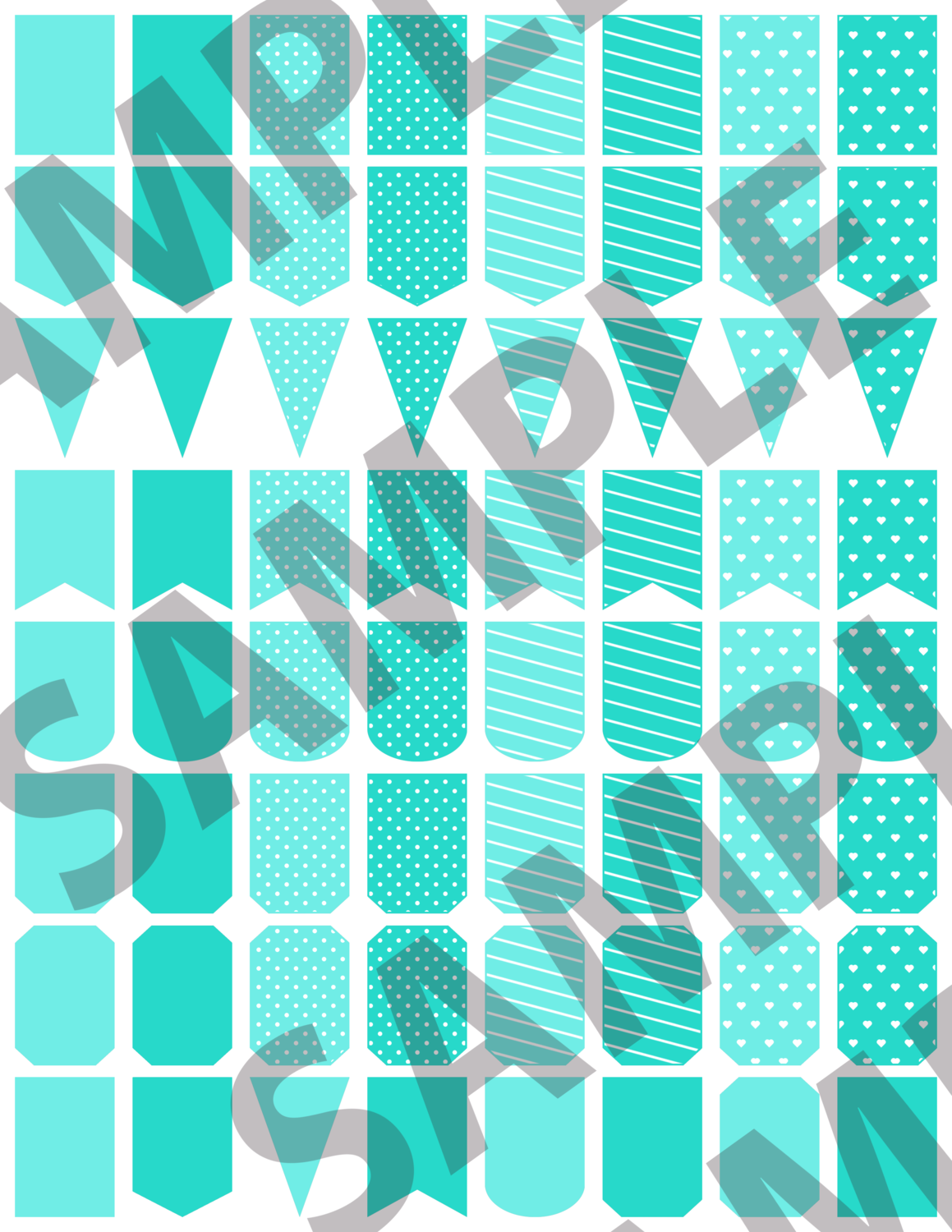 Turquoise 1 - Small Banners