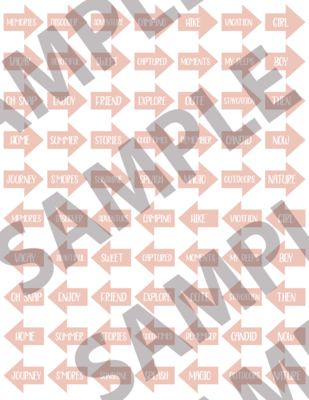White Text Peach 1 - Big Arrows