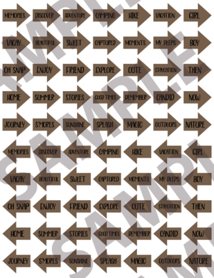 Black Text Brown 2 - Big Arrows