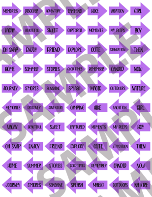Black Text Purple 1 - Big Arrows