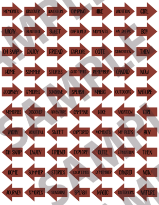 Black Text Red 2 - Big Arrows