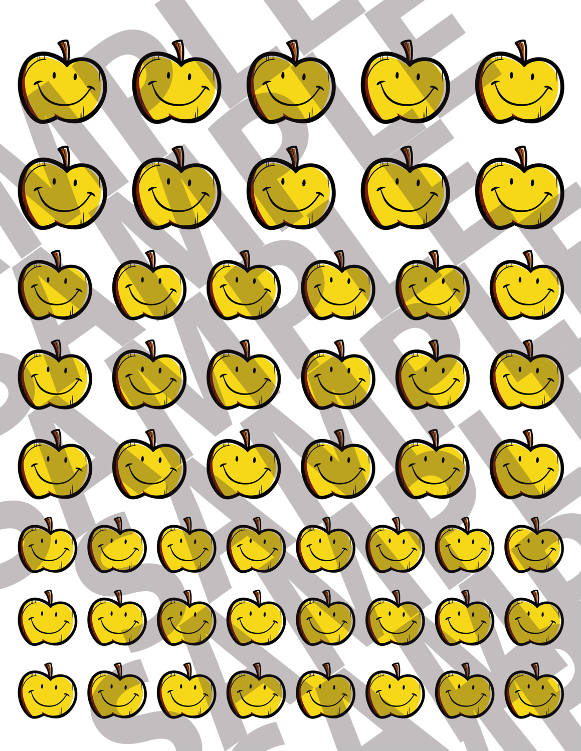 Yellow Cartoon Apples