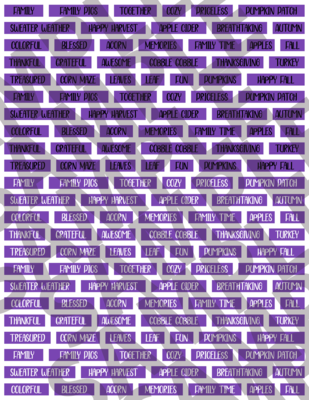 Purple 2 - Fall Words