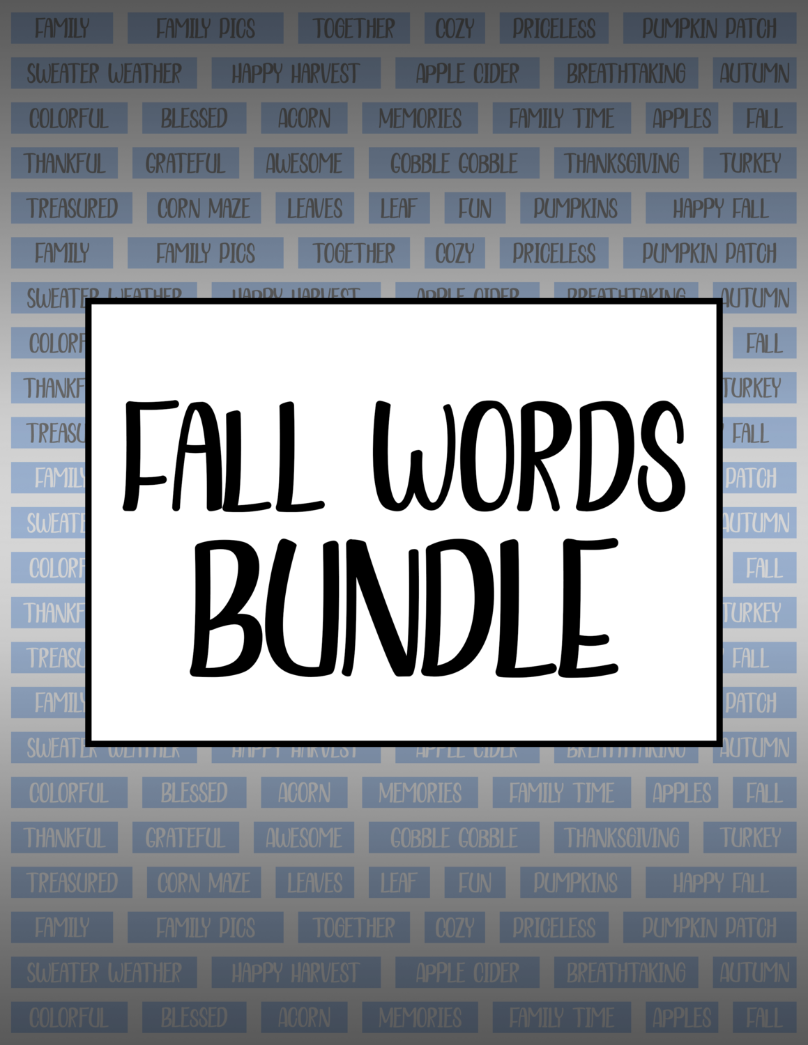 Bundle #43 Fall Words