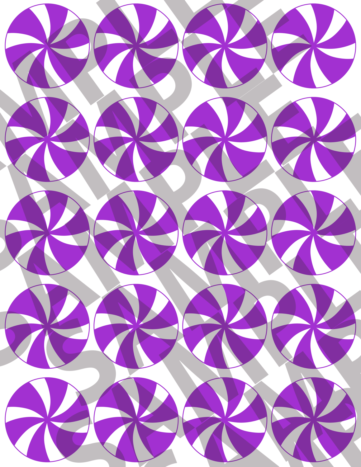 Purple - 2 Inch Peppermints