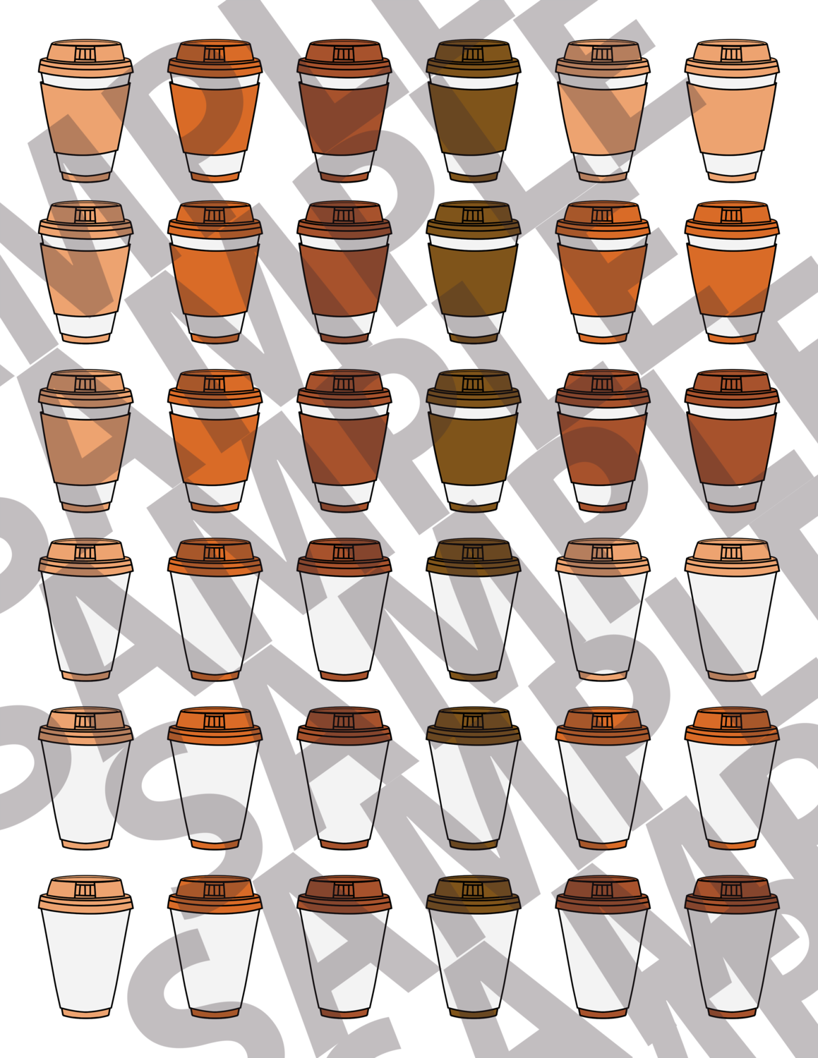 Orange - 1.5 Inch Coffee Cups