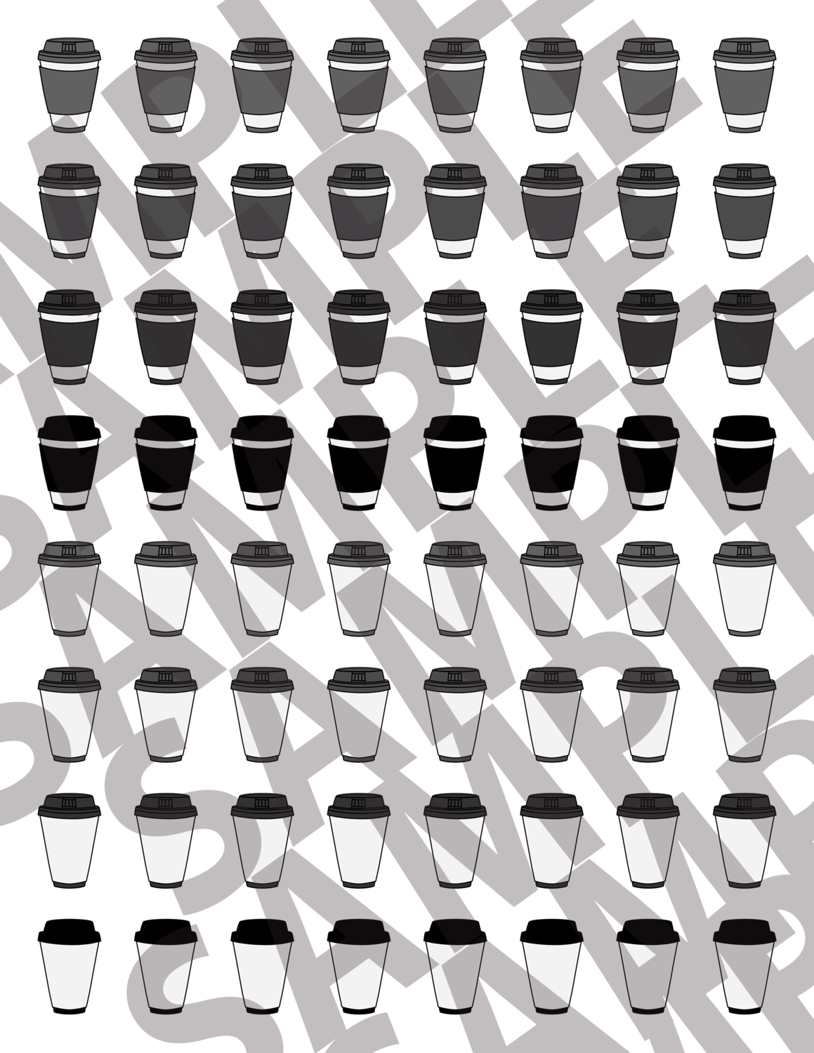 Dark Gray - 1 Inch Coffee Cups