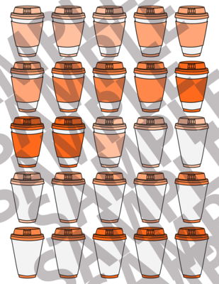 Bright Orange - 2 Inch Coffee Cups