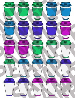Summer Carnival - 2 Inch Coffee Cups