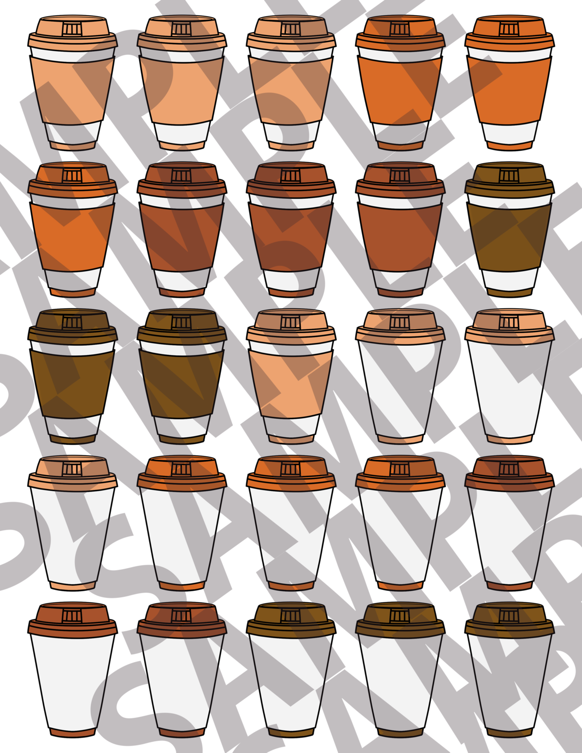 Orange - 2 Inch Coffee Cups
