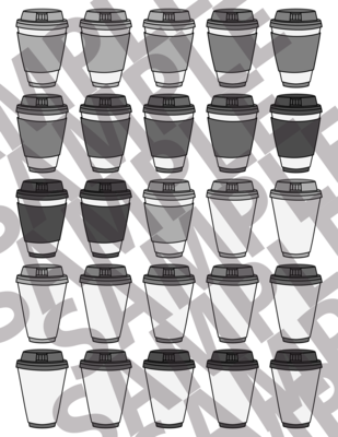 Light Gray - 2 Inch Coffee Cups