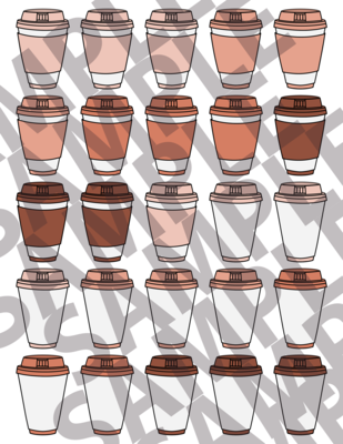 Peach - 2 Inch Coffee Cups