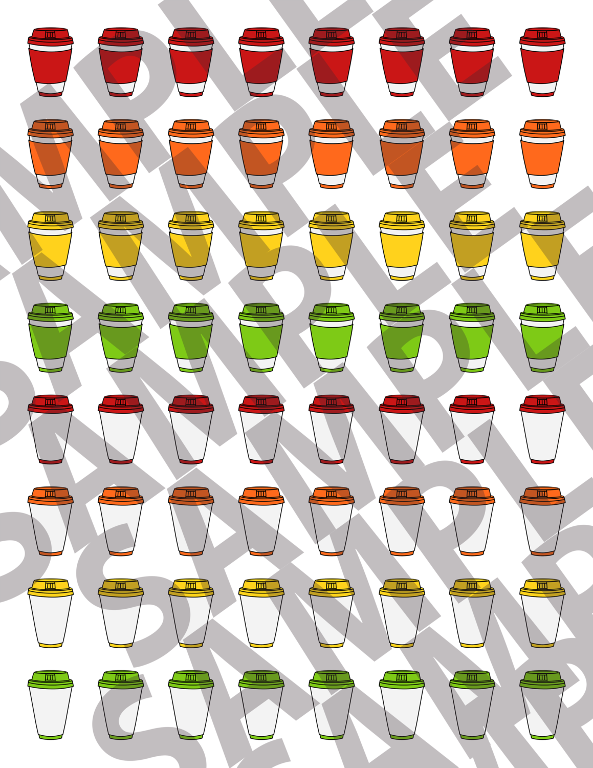 Apples & Oranges - 1 Inch Coffee Cups