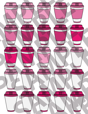 Pink - 2 Inch Coffee Cups