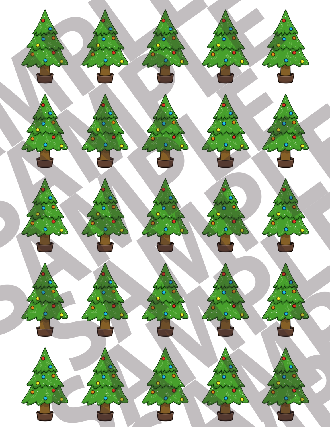 2 Inch Ornament Trees