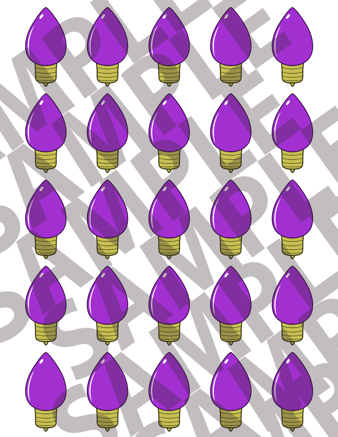 Purple - 2 Inch Christmas Lights