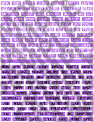 Purple 1 - Scrapbooking Words 1