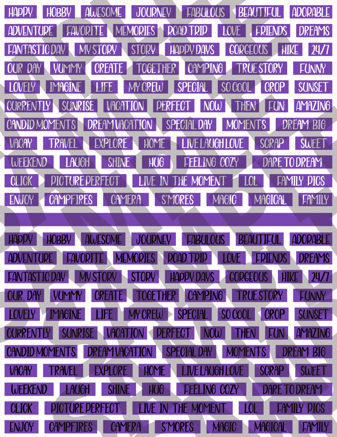Purple 2 - Scrapbooking Words 1