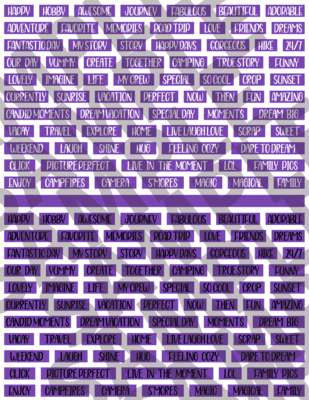 Purple 2 - Scrapbooking Words 1