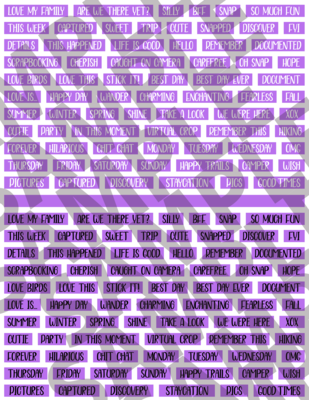 Purple 1 - Scrapbooking Words 2