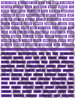 Purple 2 - Scrapbooking Words 2