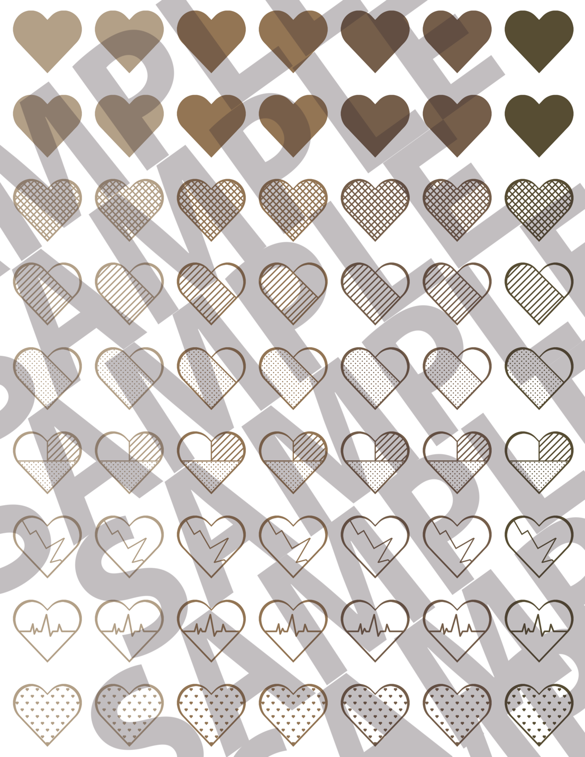 Brown - Hearts