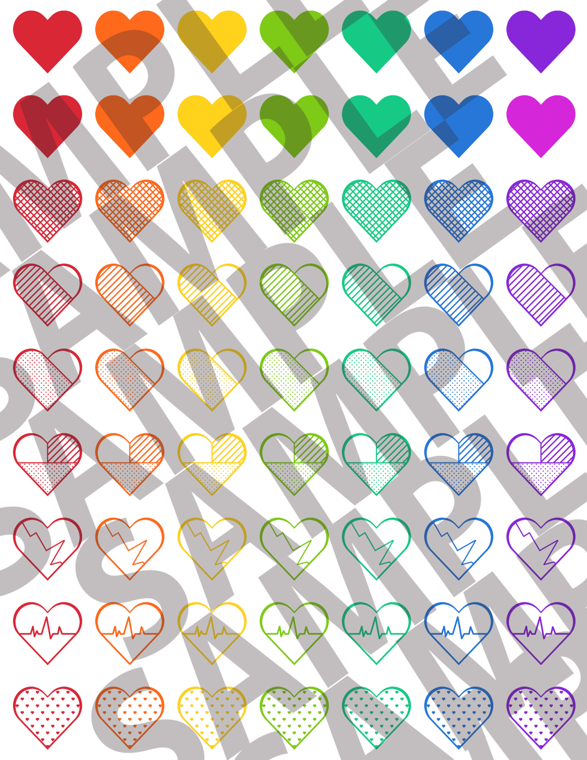 Radiant Rainbow - Hearts