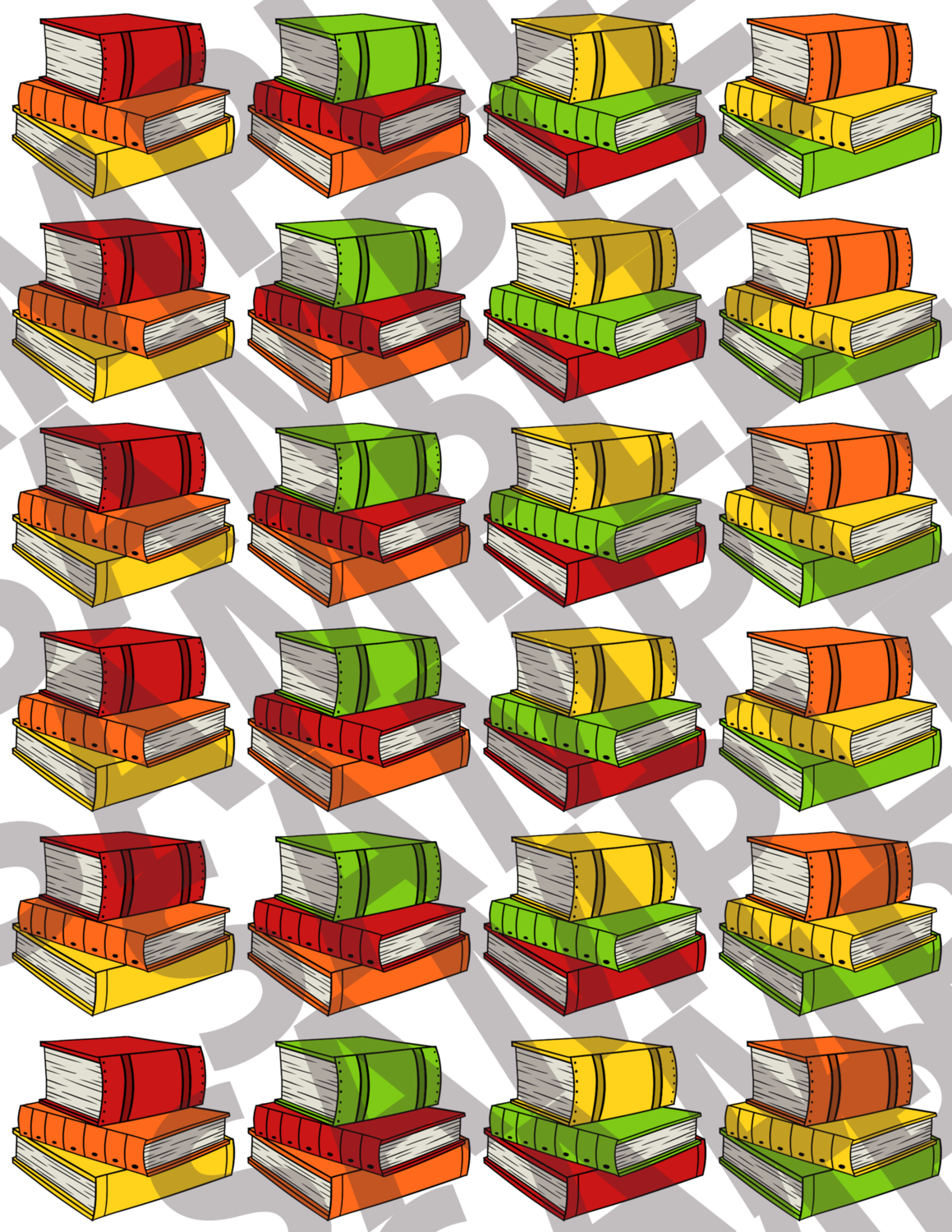 Apples & Oranges - Stacked Books